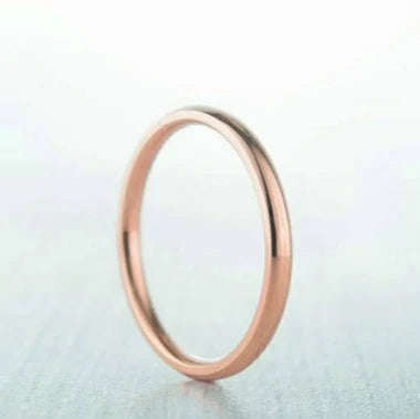 Rose Gold Stainless Steel Ring - Size 6 (M)