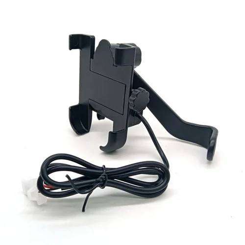 QUALITY ALUMINIUM Motorcycle and Bike Phone Holder with USB Port