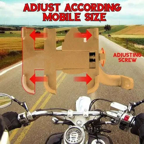 QUALITY ALUMINIUM Motorcycle and Bike Phone Holder with USB Port