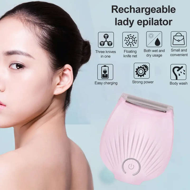 Portable 3 In 1 Hair Remover Epilator - Pink