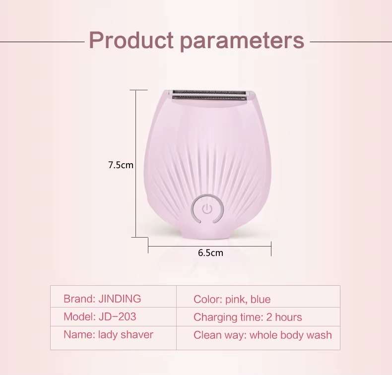 Portable 3 In 1 Hair Remover Epilator - Pink