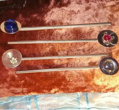 Silver Cocktail Drink Mixer Spoon Set