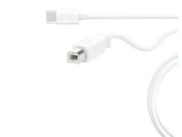 USB-B to USB-C Printer Cable - 1m High-Speed Data Transfer