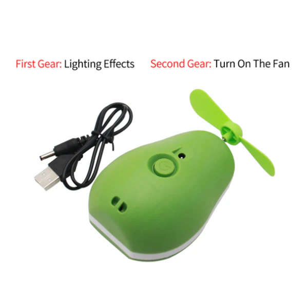 Mini Handheld Fan and Mirror with LED Night