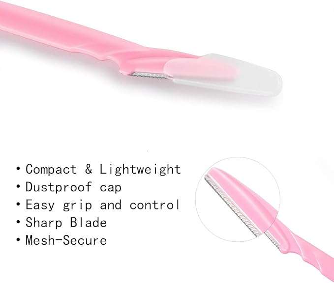 Eyebrow Razor, Facial Hair Remover and Dermaplaning Tool - 3 Pack Set
