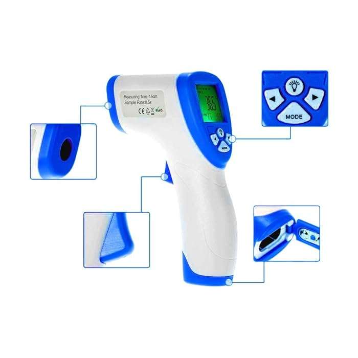 Non-Contact Body, Object and Liquid Temperature Infrared Thermometer