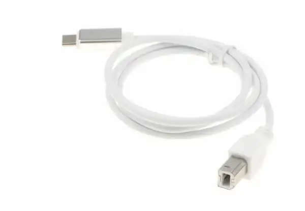USB-B to USB-C Printer Cable - 1m High-Speed Data Transfer