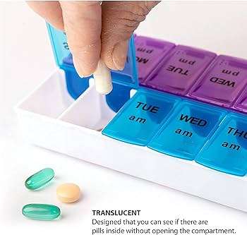 Pill Storage Box 7 Days AM/PM Organizer