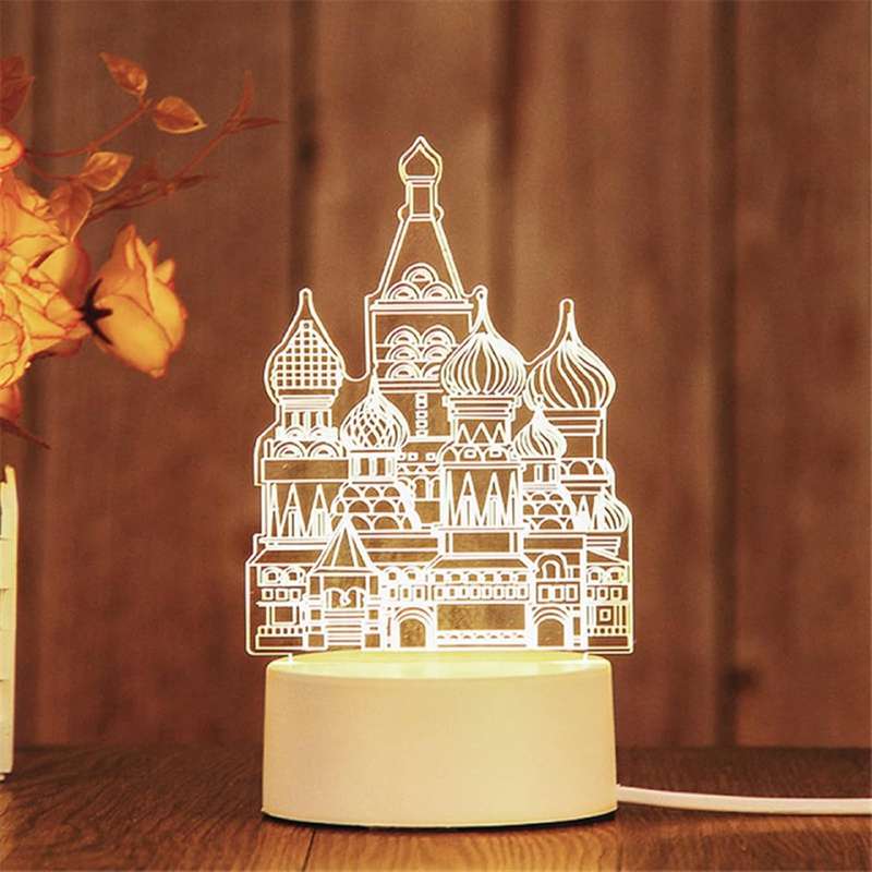 Creative 3D Castle Night Light
