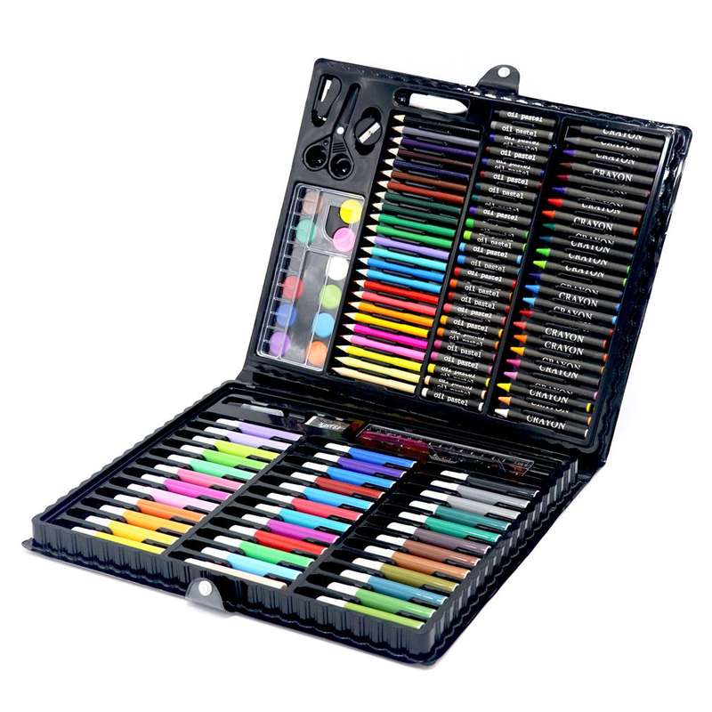 Kids Art Set - 150 Piece Drawing Case Kit