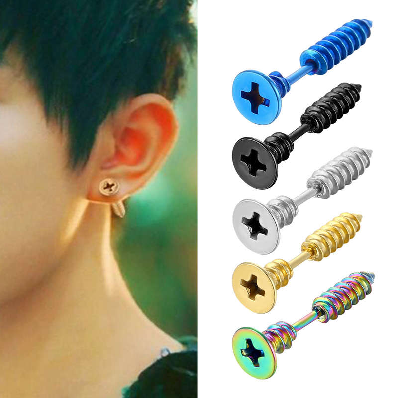 Punk Alloy Screw Earring