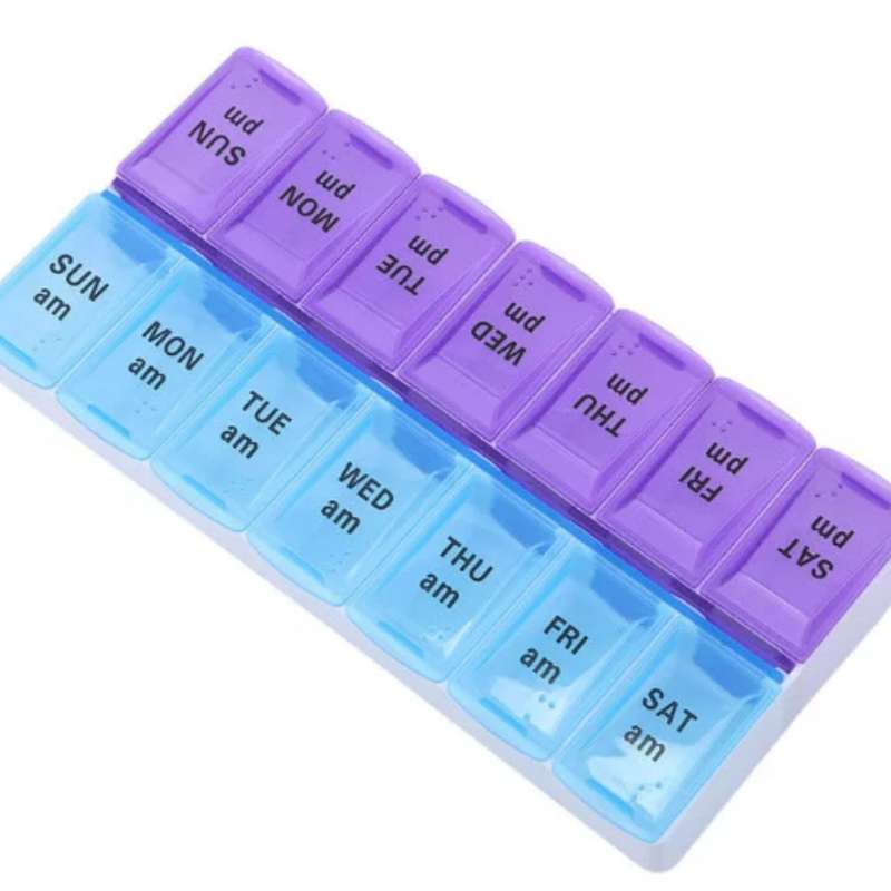 Pill Storage Box 7 Days AM/PM Organizer