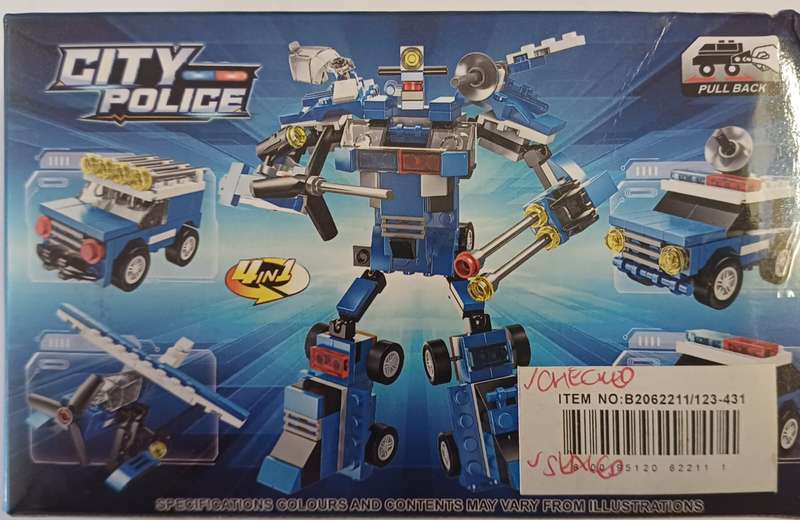 City Police Patrol Car Mini Block Set