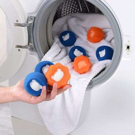 2 Piece Washing Machine Reusable Hair Catcher / Cleaning Balls