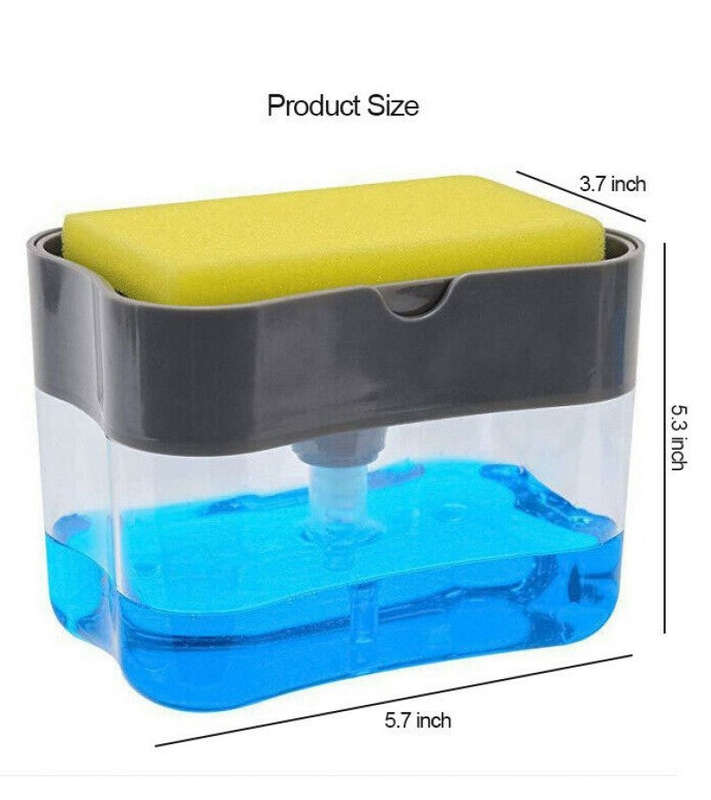 2-in-1 Soap Pump Dispenser and Sponge Caddy