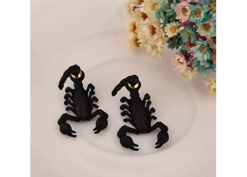 Punk Alloy Scorpion Stud Earrings