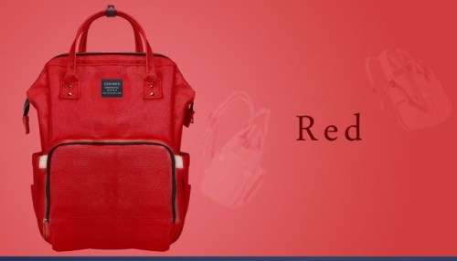 Mommy Bag Waterproof Travel Baby Nappy Backpack - Red