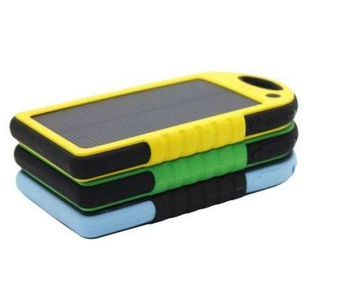 5000mAh Portable Waterproof Solar Charger Double USB Power Bank
