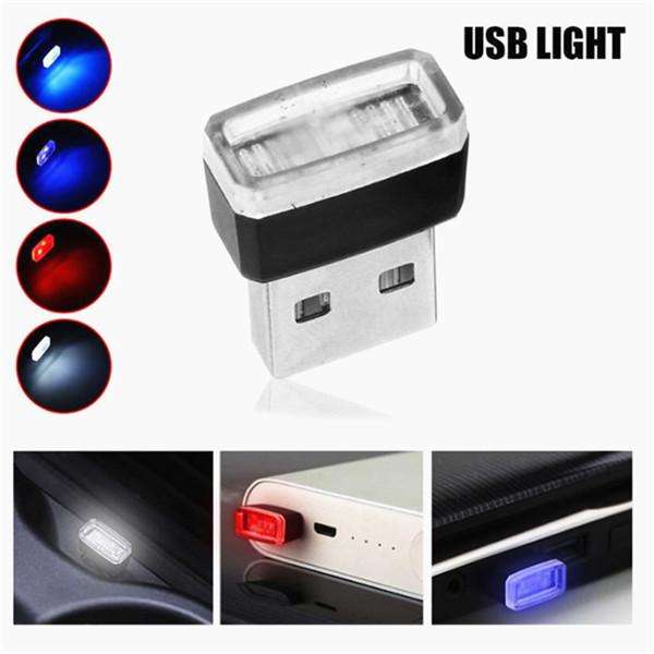 USB LED Car Neon Atmosphere Light - Red