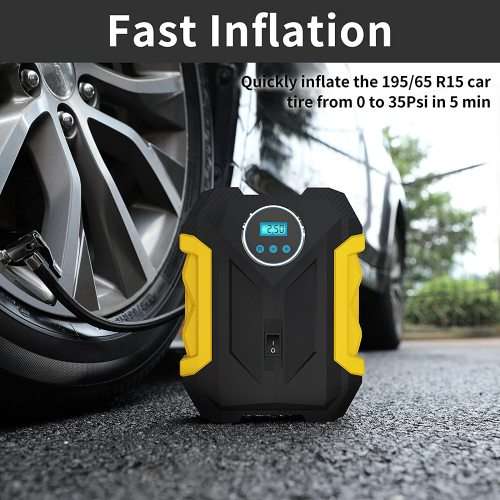 Digital Air Compressor for Car - Auto Pump with LED Light DC 12V