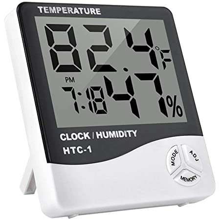 Temperature Humidity Meter And Clock - LED Time Temperature - Very handy