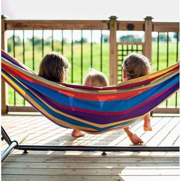 CAMPING HAMMOCK - Green and blue