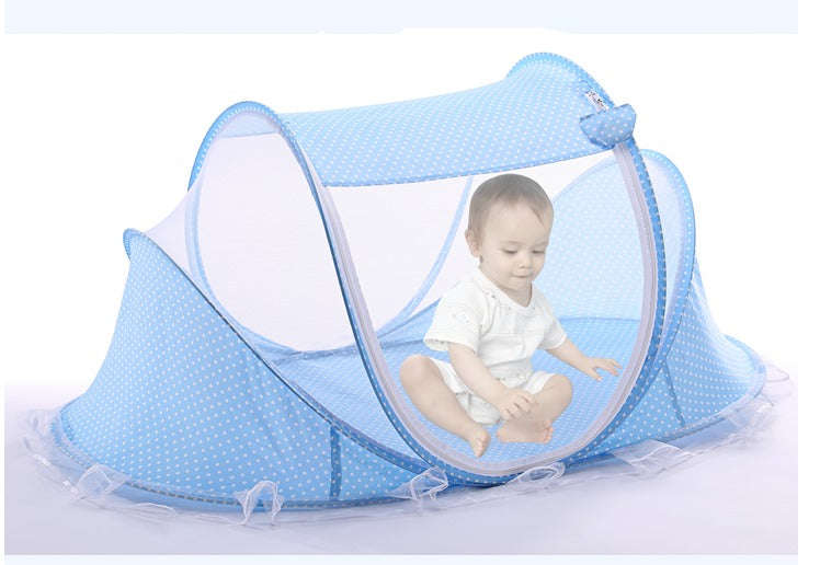 Baby Portable, Foldable, Large Sleeping Tent /  Mosquito Net Bed - Blue