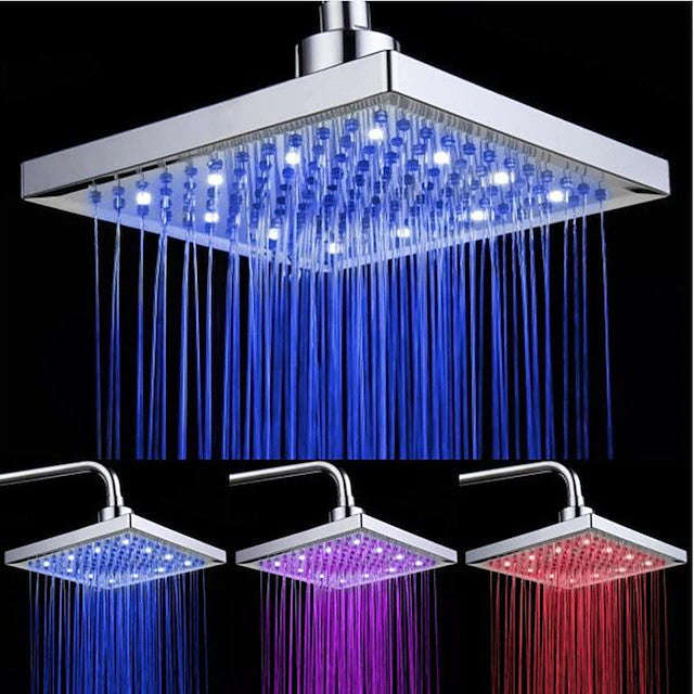 VERY COOL - 7 in 1 COLOUR CHANGING LED Rainfall Shower Head