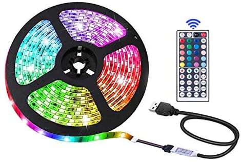 1M USB RGB LED 5050 Strip Light 16 Colours With Remote Control