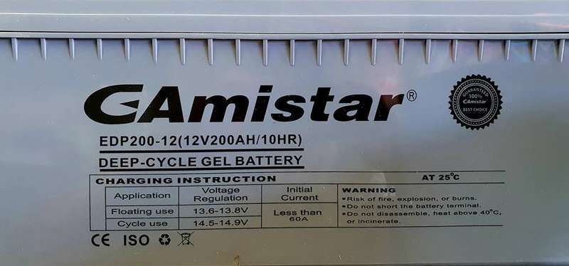Gamistar 200AH 12v Solar Battery