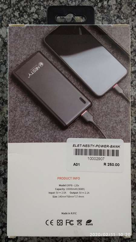 Nesty 10000mah 2.1Amp Dual USB Power Bank