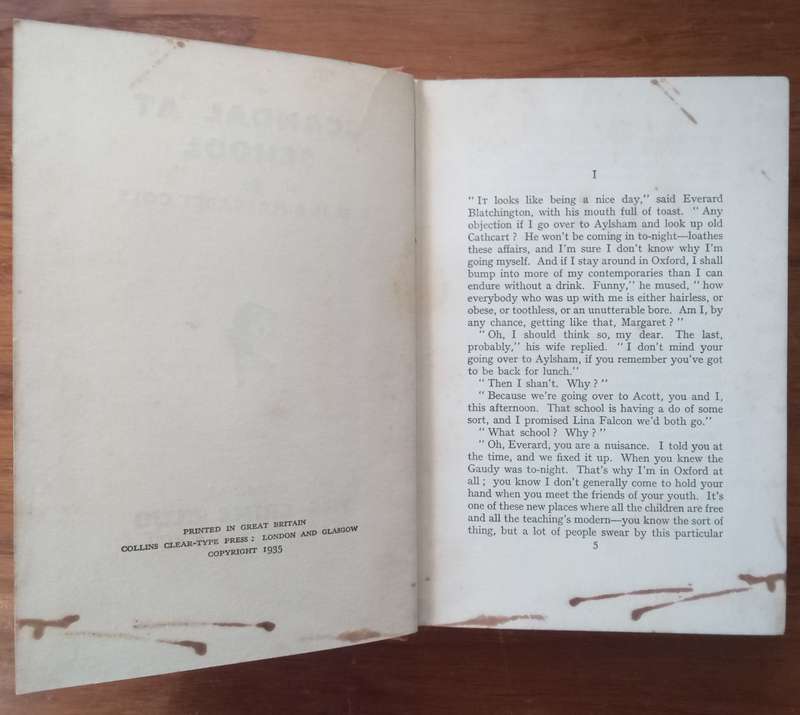 Scandal at School (First Edition, 1935) | G. D. H. & Margaret Cole