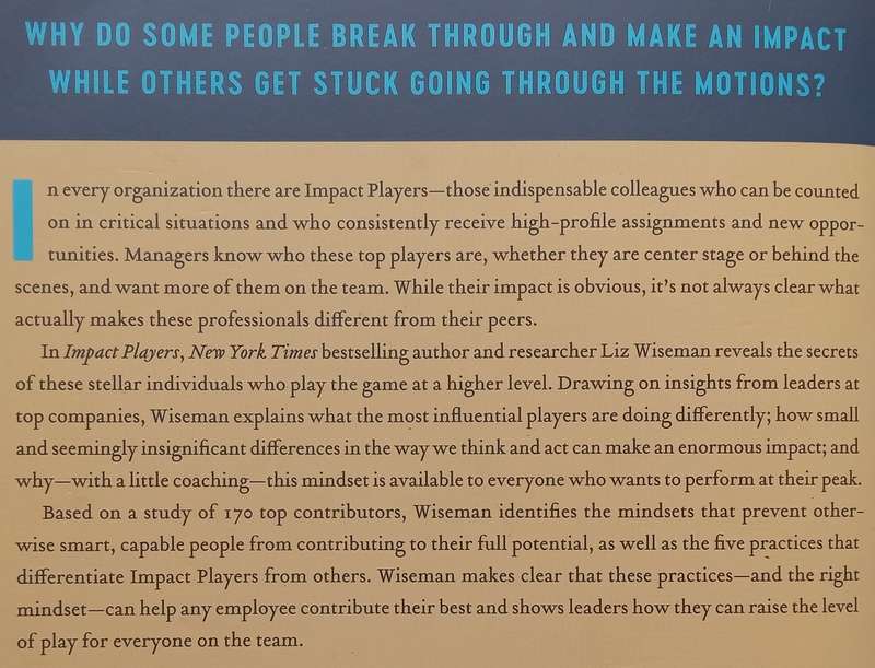 Impact Players: How to Take the Lead, Play Bigger, and Multiply Your Impact | Liz Wiseman
