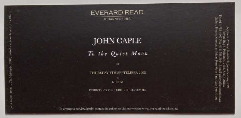John Caple: To the Quiet Moon (Invitation Card)