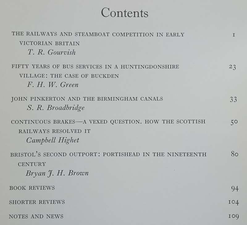 Transport History (Vol. 4, No. 1, March 1971)