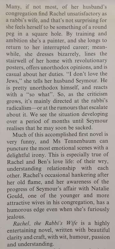 Rachel, The Rabbis Wife | Silvia Tennenbaum