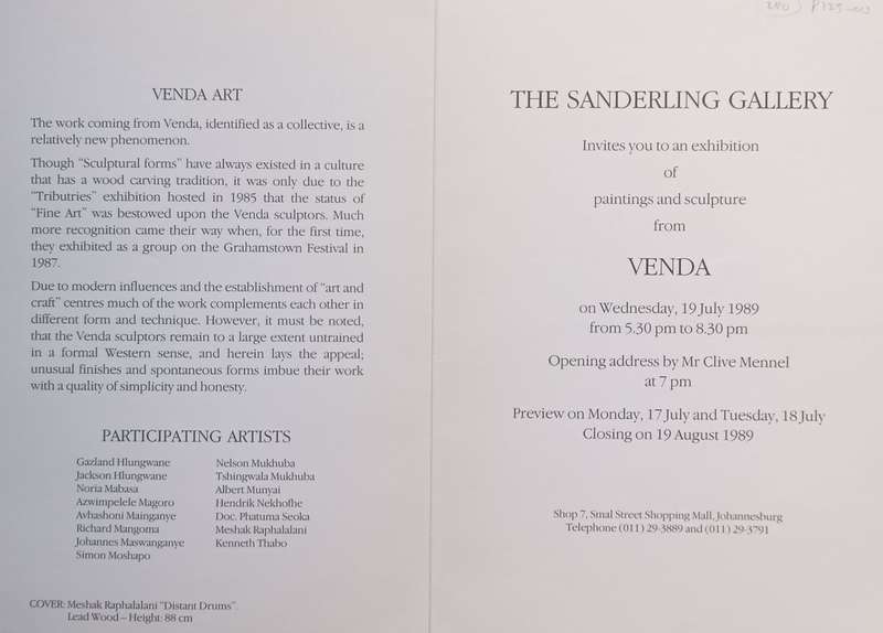 Venda (Invitation to the Exhibition)