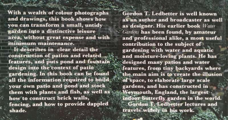 The Book of Patios and Ponds | Gordon T. Ledbetter