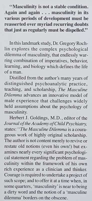 The Masculine Dilemma: A Psychology of Masculinity | Gregory Rochlin