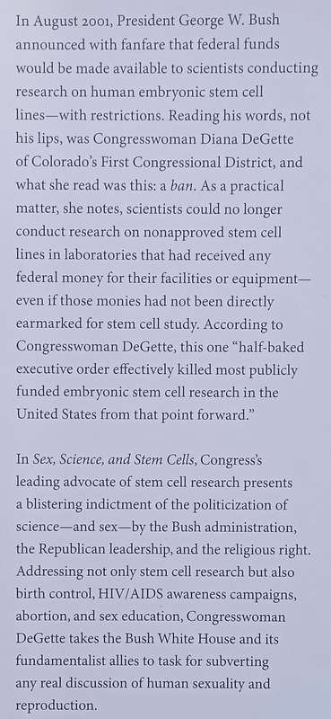 Sex, Science and Stem Cells: Inside the Right Wing Assault on Reason | Diana Degette & Daniel Pai...