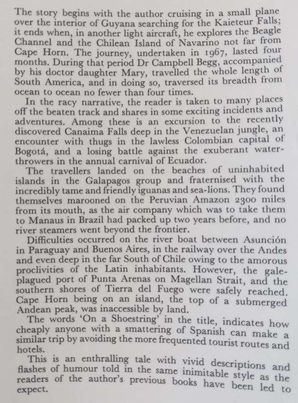 Amazon to Cape Horn on a Shoestring | R. Campbell Begg