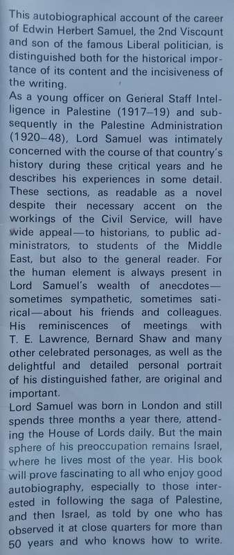 A Lifetime in Jerusalem | Edwin Samuel