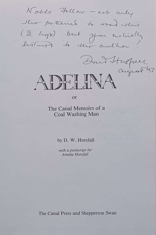 Adelina (Inscribed by Author) | D. W. Horsfall