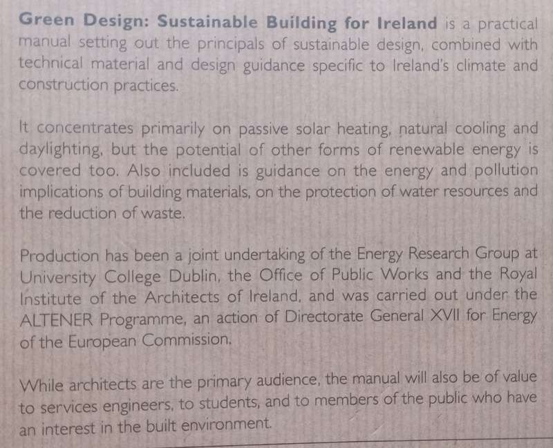 Green Design: Sustainable Building for Ireland | Ann McNicholl & J. Owns Lewis (Eds.)