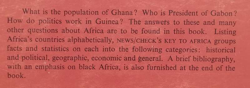 News/Checks Key to Africa: Facts & Figures | Robin Briggs