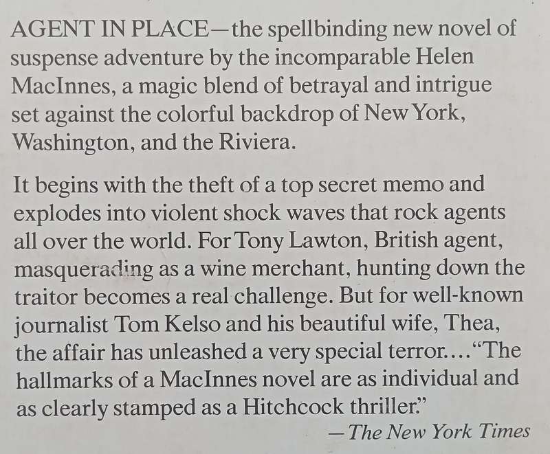 Agent in Place | Helen Macinnes