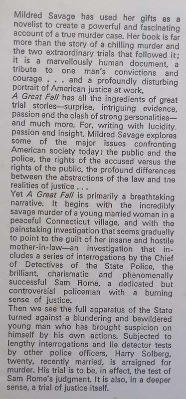 A Great Fall: A Murder  And Its Consequences | Mildred Savage
