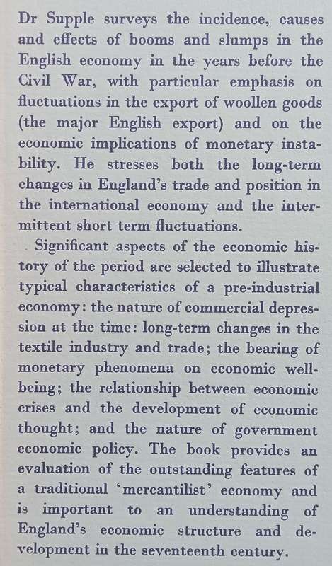 Commercial Crisis and Change in England, 1600-1642 | B. E. Supple