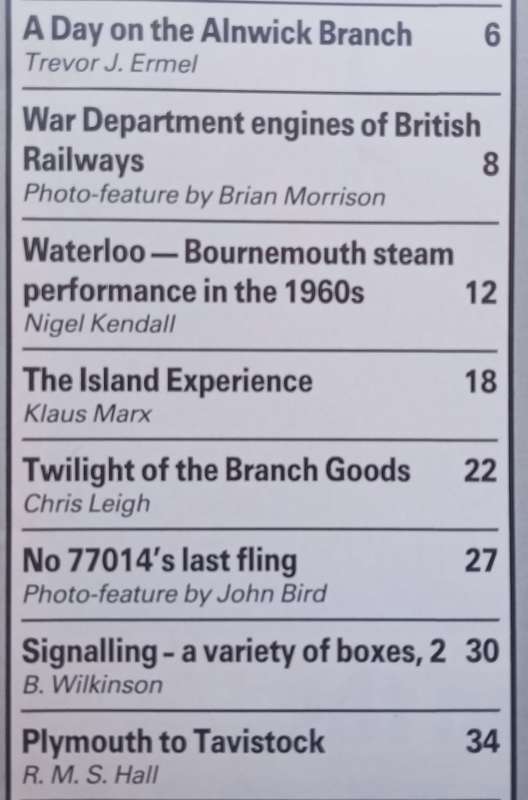 Steam Days (No. 7, October  December 1987)