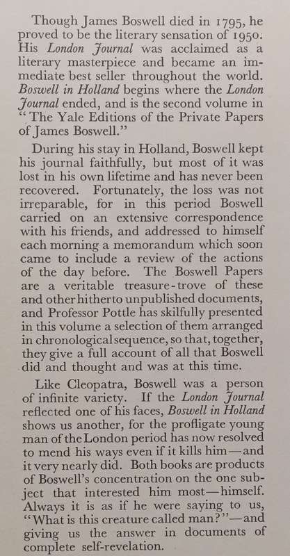 Boswell in Holland, 1763-1764 | Frederick A. Pottle (Ed.)
